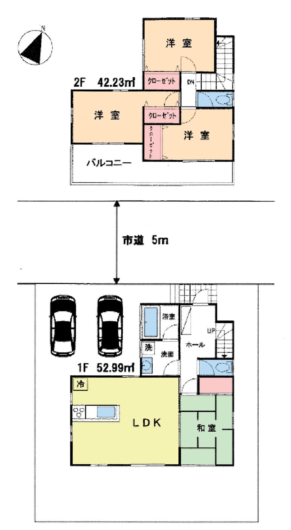 Floor plan. 14.6 million yen, 4LDK, Land area 135.25 sq m , Building area 95.22 sq m floor plan