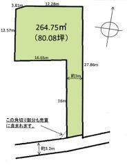Compartment figure. Land price 14 million yen, Land area 264.75 sq m compartment view