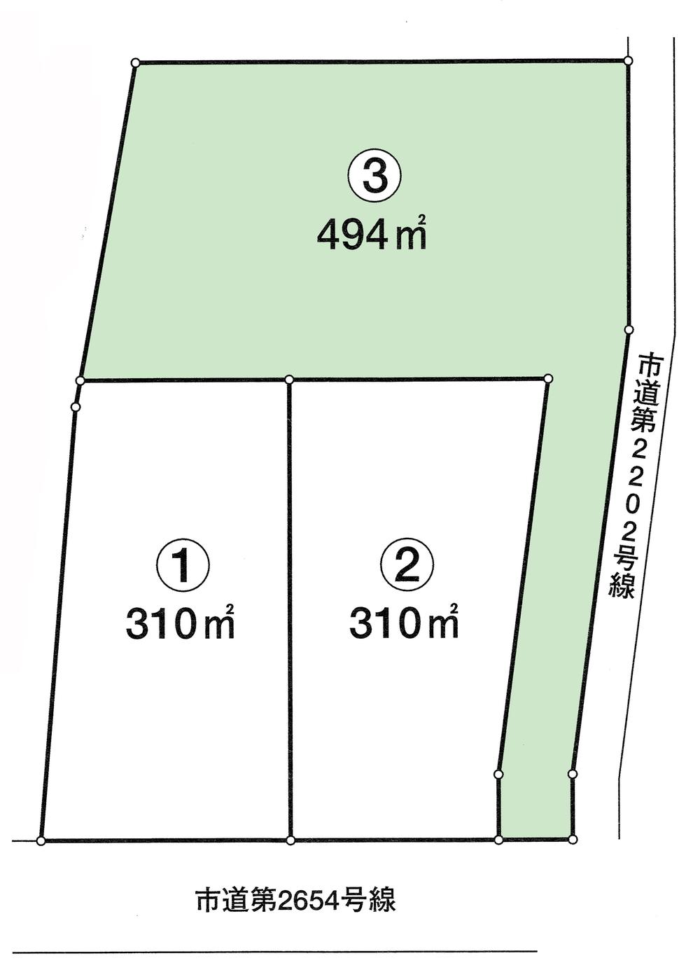 Compartment figure. Land price 10 million yen, Land area 494 sq m