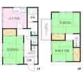 Floor plan. 7.5 million yen, 3DK, Land area 70.7 sq m , Building area 56.15 sq m
