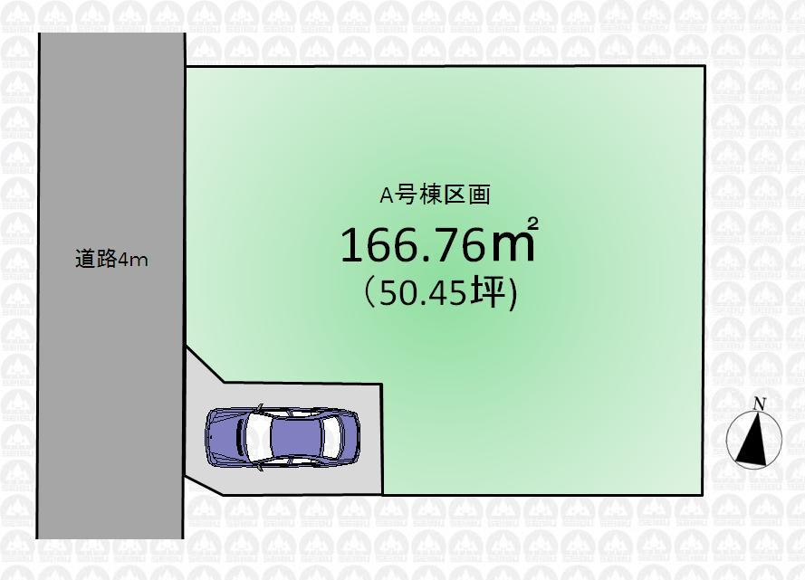 Compartment figure. Land price 19,110,000 yen, Land area 166.76 sq m