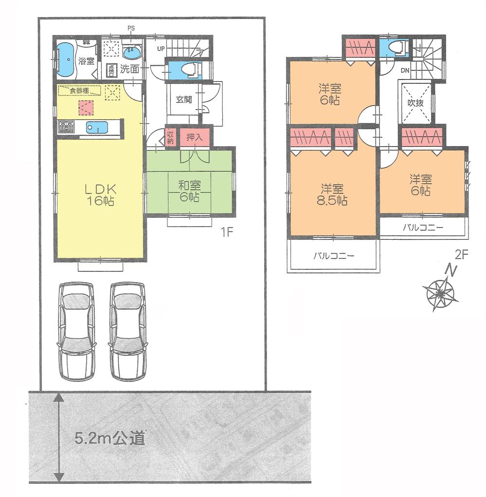 Floor plan. 21,800,000 yen, 4LDK, Land area 143.43 sq m , Building area 101.43 sq m floor plan