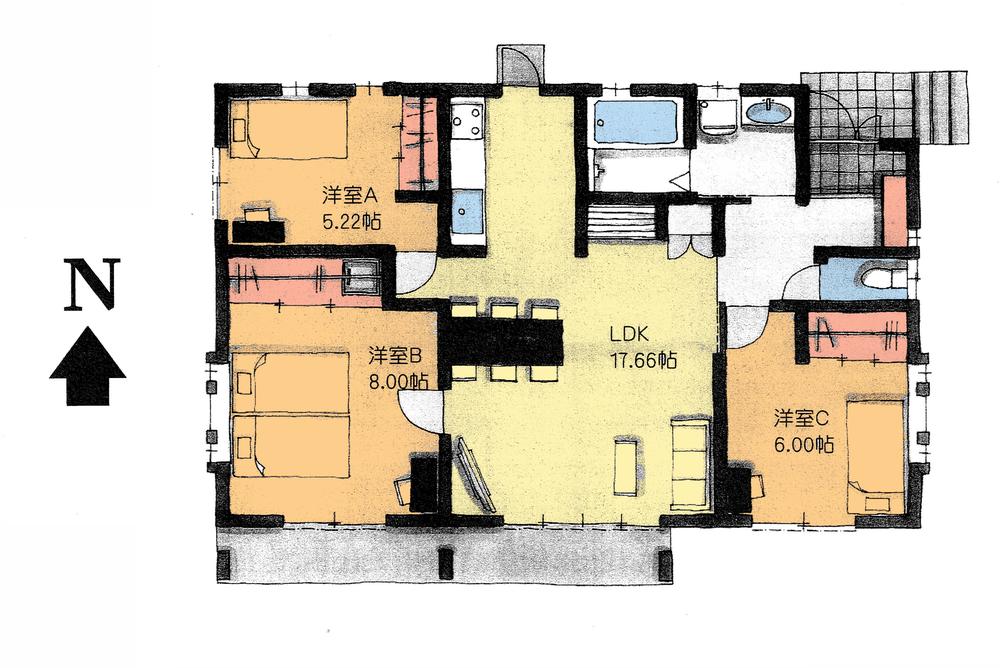 Floor plan. 22,800,000 yen, 3LDK, Land area 333.76 sq m , Building area 81.69 sq m floor plan