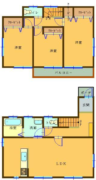 Floor plan. 20.8 million yen, 3LDK, Land area 116 sq m , Building area 90.26 sq m