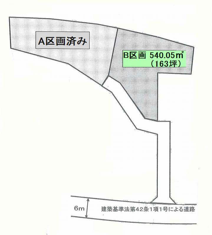 Compartment figure. Land price 9.8 million yen, Land area 540.05 sq m