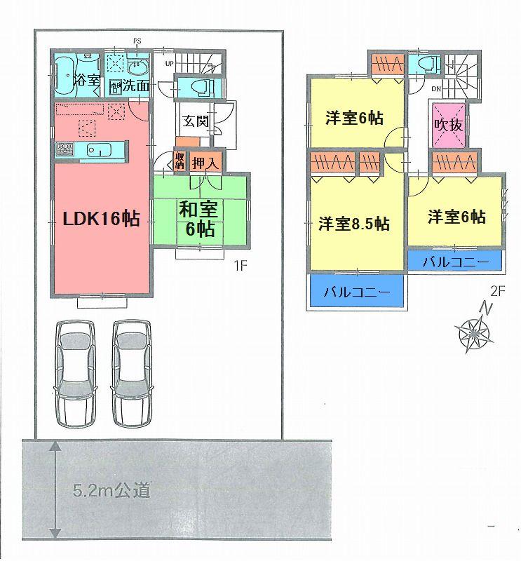 Floor plan. 21,800,000 yen, 4LDK, Land area 143.43 sq m , Building area 101.43 sq m