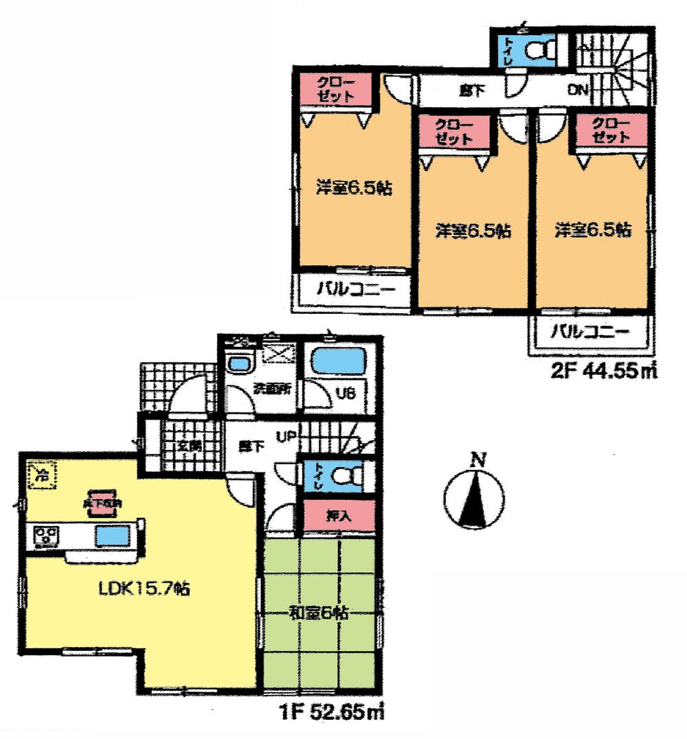 Floor plan. (4 Building), Price 23.8 million yen, 4LDK, Land area 171.02 sq m , Building area 97.2 sq m