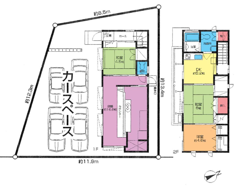 Floor plan. 17,900,000 yen, 3DK, Land area 127.78 sq m , Building area 88.8 sq m floor plan