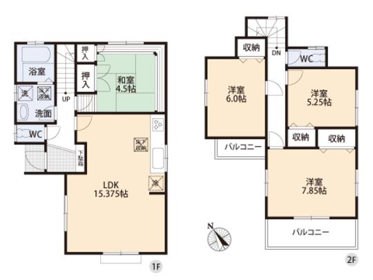 Floor plan. 19.3 million yen, 4LDK, Land area 103.02 sq m , Building area 98.74 sq m floor plan