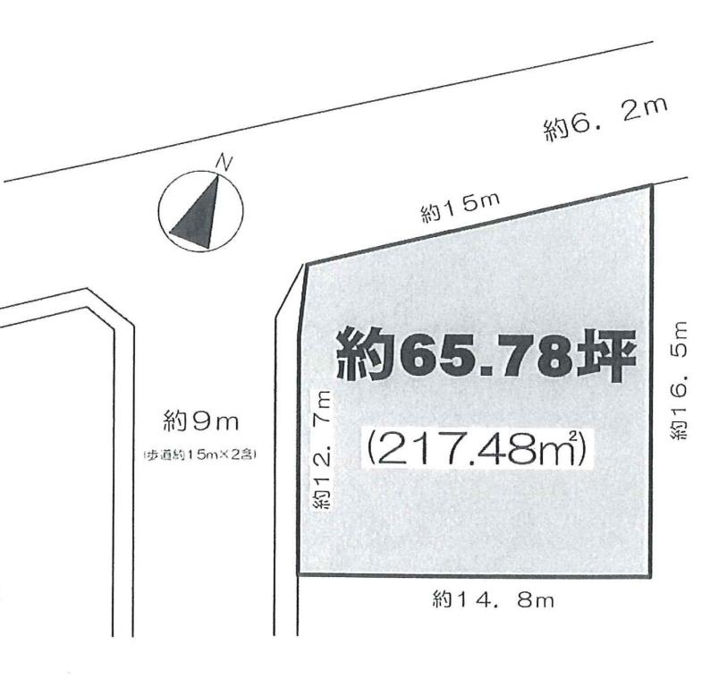 Compartment figure. Land price 13 million yen, Land area 217.48 sq m