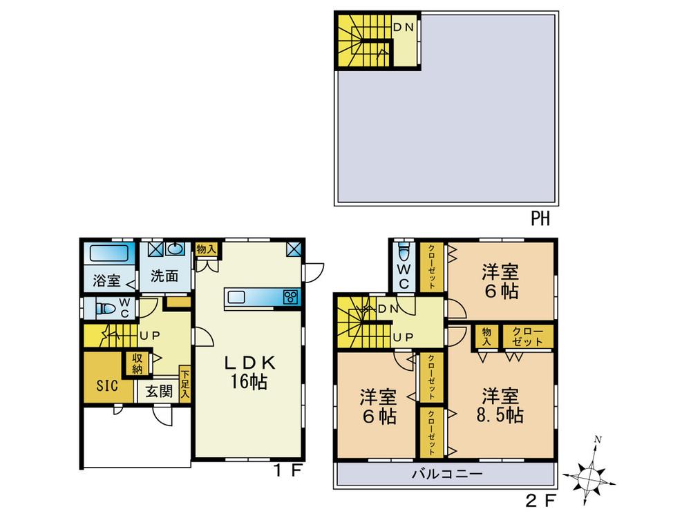Floor plan. 29,800,000 yen, 3LDK, Land area 143.65 sq m , Building area 95.96 sq m