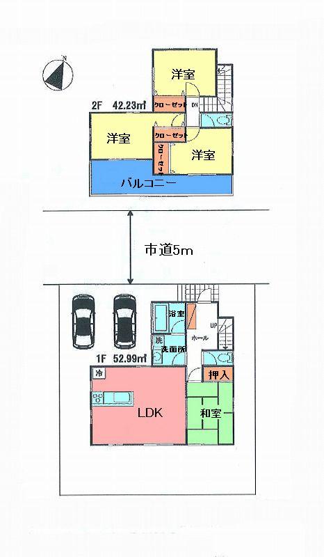 Floor plan. 14.6 million yen, 4LDK, Land area 135.25 sq m , Building area 95.22 sq m