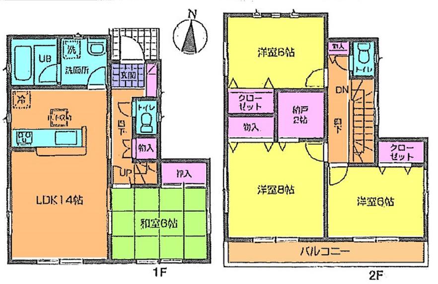 Floor plan. (1 Building), Price 24,800,000 yen, 4LDK+S, Land area 160.14 sq m , Building area 97.2 sq m