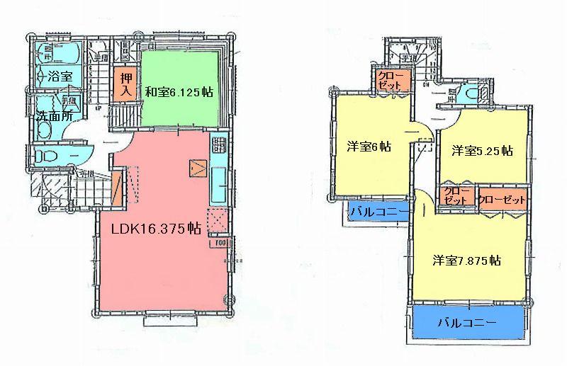 Floor plan. 19.3 million yen, 4LDK, Land area 103.02 sq m , Building area 98.74 sq m