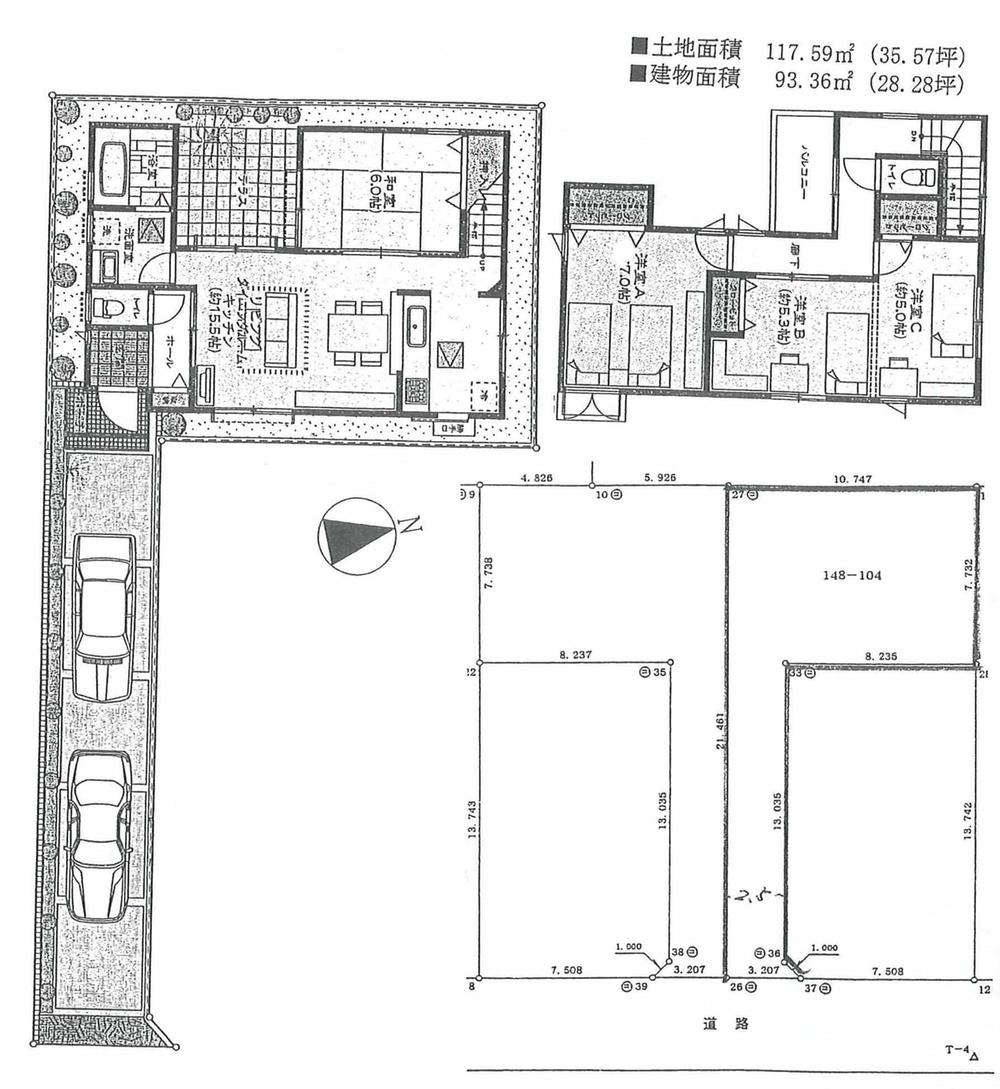 Floor plan. 22,800,000 yen, 4LDK, Land area 117.59 sq m , Building area 93.36 sq m