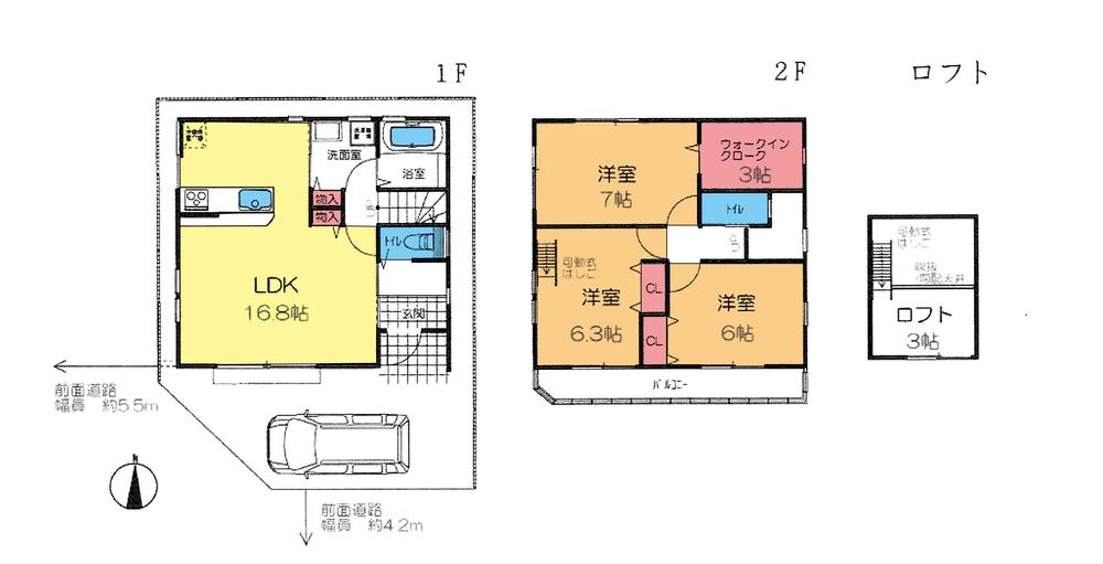 Floor plan. 21,800,000 yen, 3LDK, Land area 77 sq m , Building area 85.32 sq m floor plan