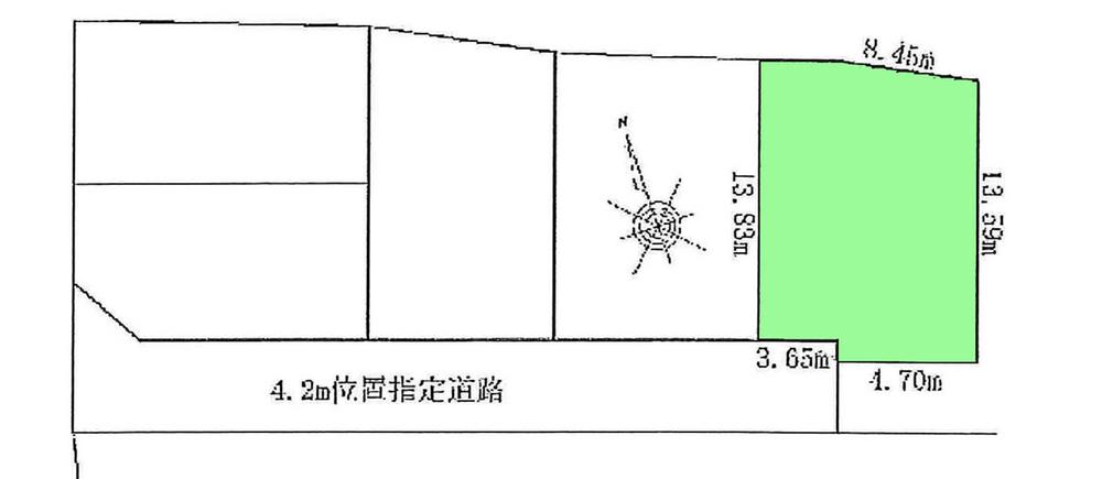 Compartment figure. Land price 12.5 million yen, Land area 116.1 sq m