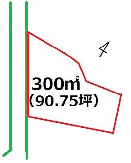 Compartment figure. Land price 4.98 million yen, Land area 300 sq m