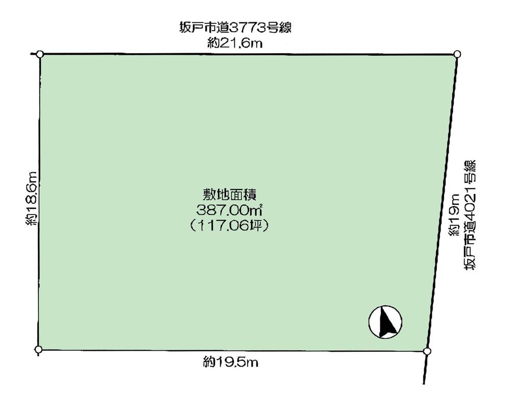 Compartment figure. Land price 42 million yen, Land area 387 sq m compartment view