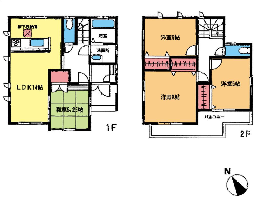 Floor plan. 20 million yen, 4LDK, Land area 100.2 sq m , Building area 95.43 sq m floor plan