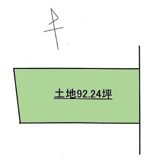 Compartment figure. Land price 36,800,000 yen, Land area 304.95 sq m compartment view