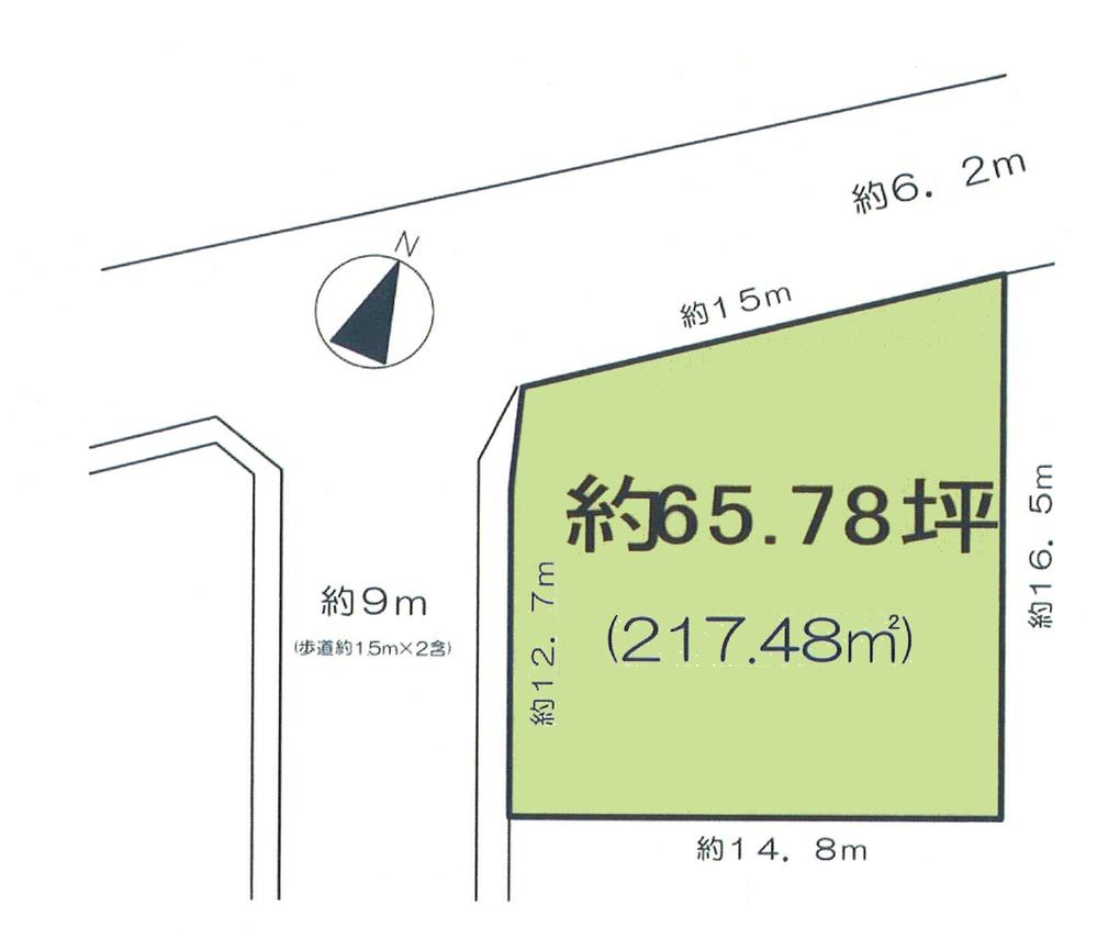 Compartment figure. Land price 13 million yen, Land area 217.48 sq m compartment view