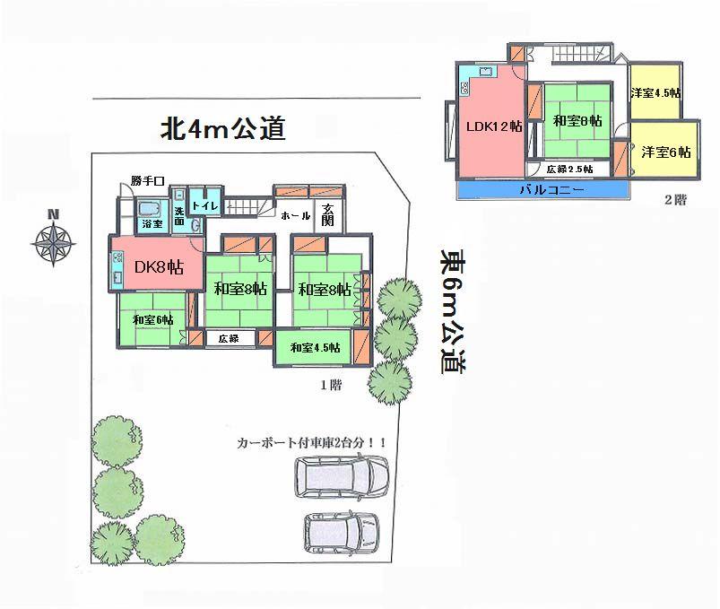 Floor plan. 32,800,000 yen, 7LDDKK, Land area 297.21 sq m , Building area 151.81 sq m