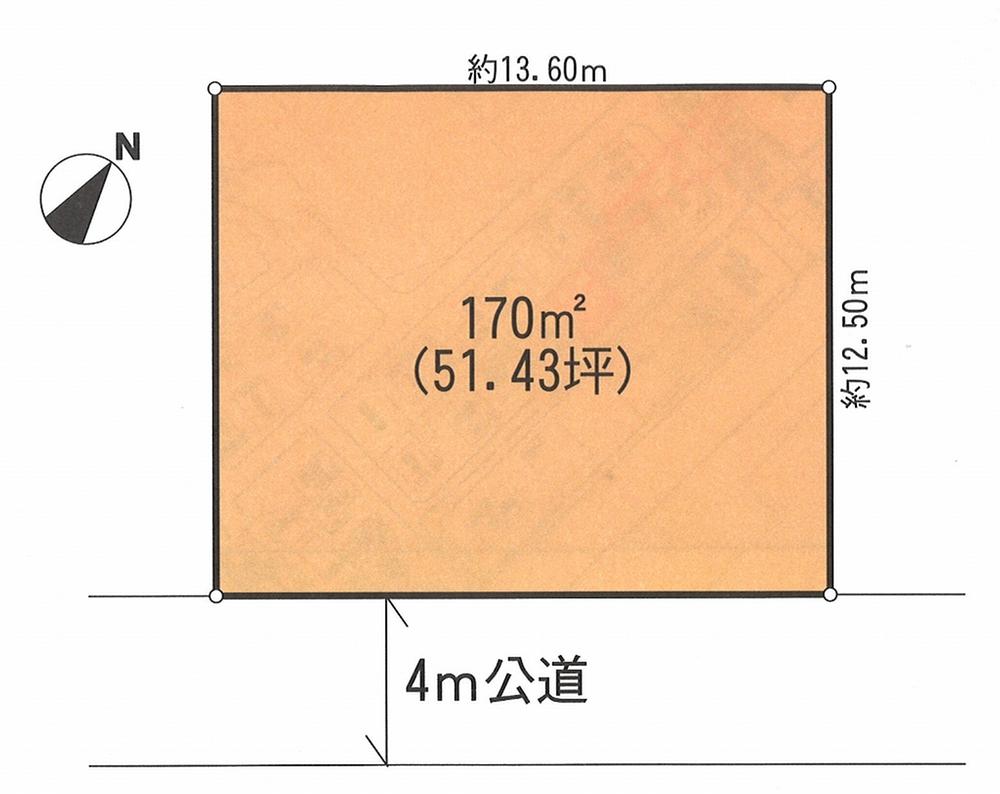 Compartment figure. Land price 18.9 million yen, Land area 170 sq m compartment view