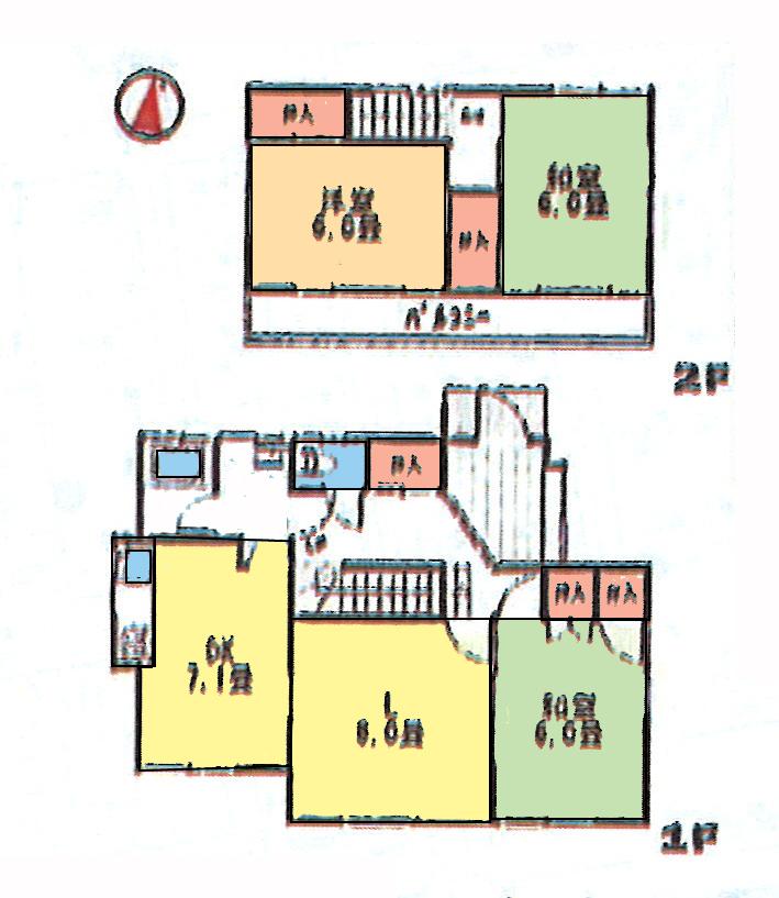 Floor plan. 5.8 million yen, 3LDK, Land area 169.08 sq m , Building area 79.49 sq m floor plan