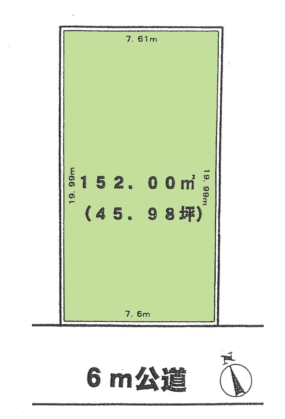 Compartment figure. Land price 18.9 million yen, Land area 152 sq m compartment view