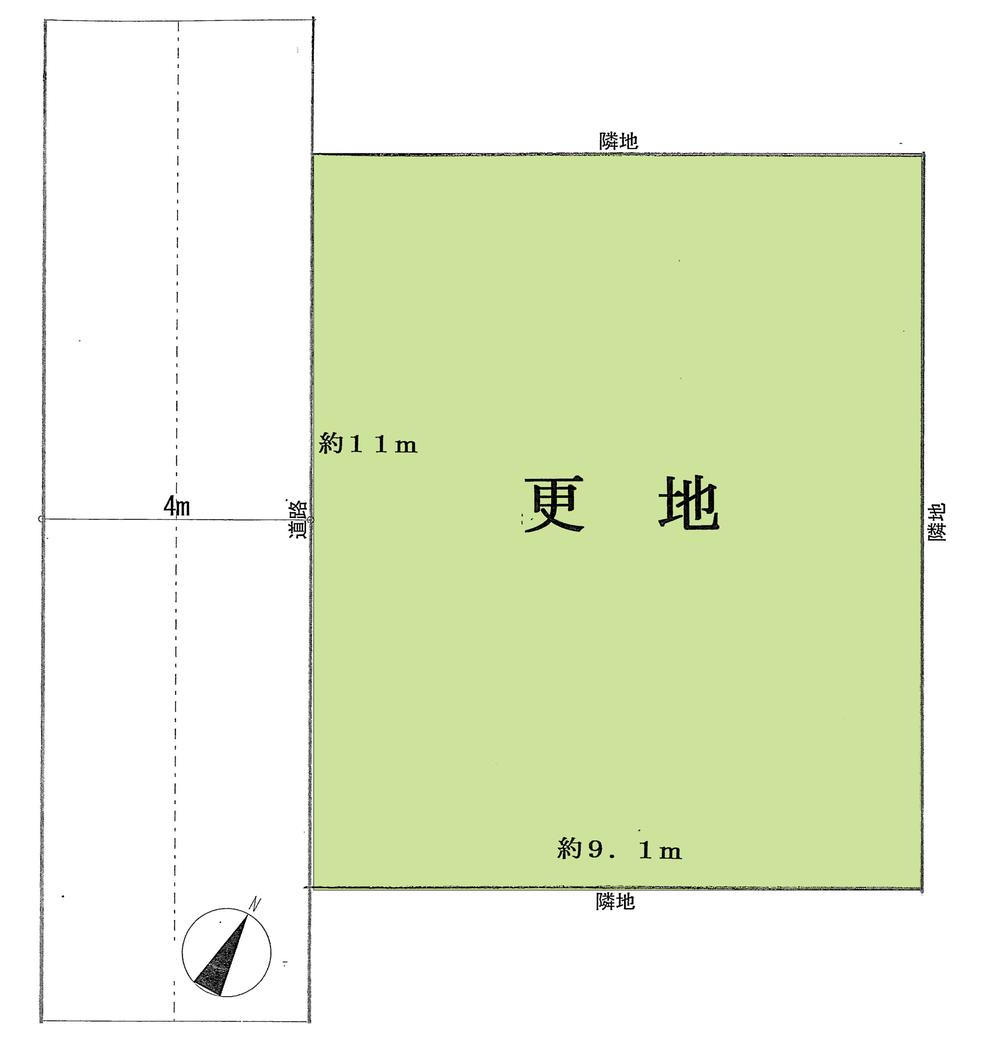 Compartment figure. Land price 7.5 million yen, Land area 100 sq m compartment view