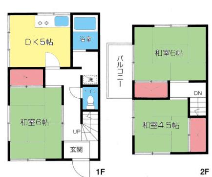 Floor plan. 7.5 million yen, 3DK, Land area 70.7 sq m , Building area 56.15 sq m floor plan