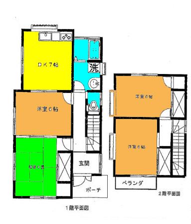 Floor plan. 18,800,000 yen, 3LDK, Land area 126.66 sq m , Building area 78.66 sq m floor plan