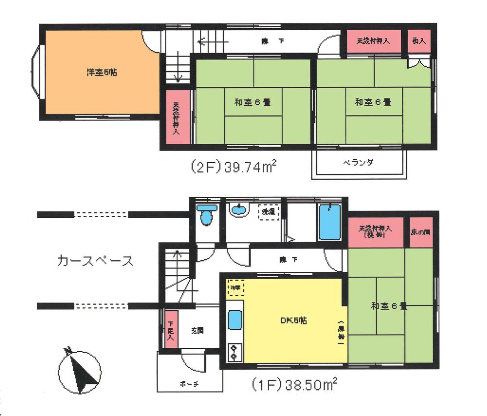 Floor plan. 8.7 million yen, 4DK, Land area 99.18 sq m , Building area 78.24 sq m floor plan