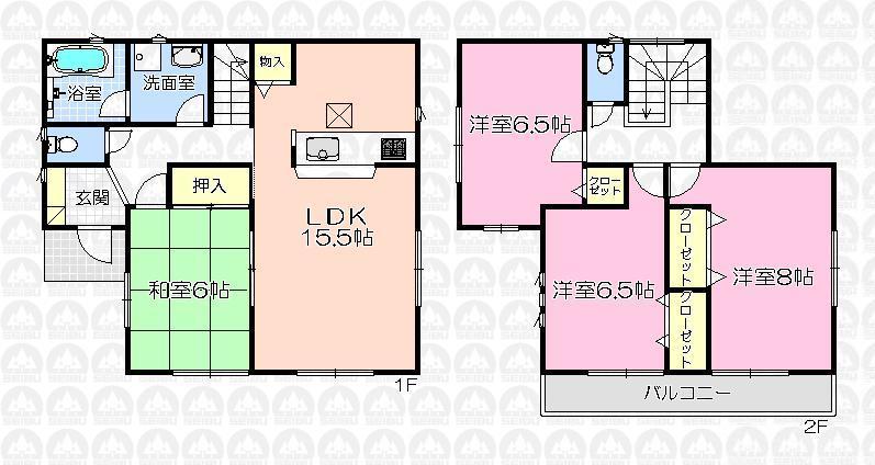 Floor plan. 25,800,000 yen, 4LDK, Land area 171 sq m , Building area 98.01 sq m