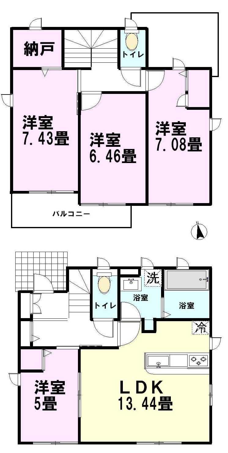 Floor plan. 24,800,000 yen, 4LDK + S (storeroom), Land area 169.85 sq m , Building area 92.18 sq m