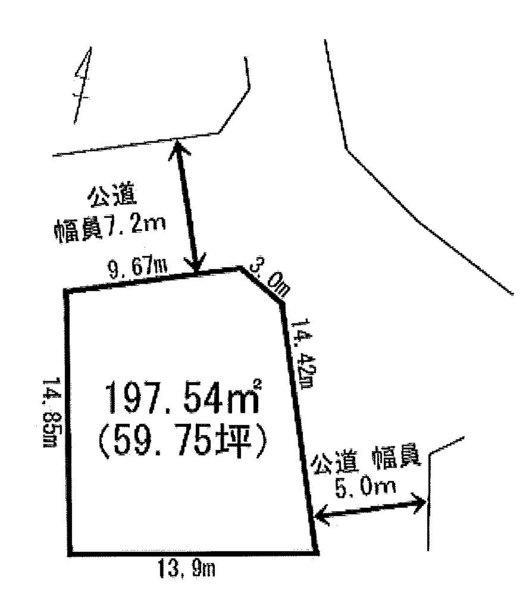 Compartment figure. Land price 11.8 million yen, Land area 197.54 sq m