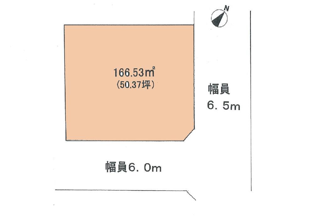 Compartment figure. Land price 13.8 million yen, Land area 166.53 sq m