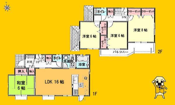 Floor plan. 23.5 million yen, 4LDK, Land area 322.25 sq m , Building area 102.67 sq m