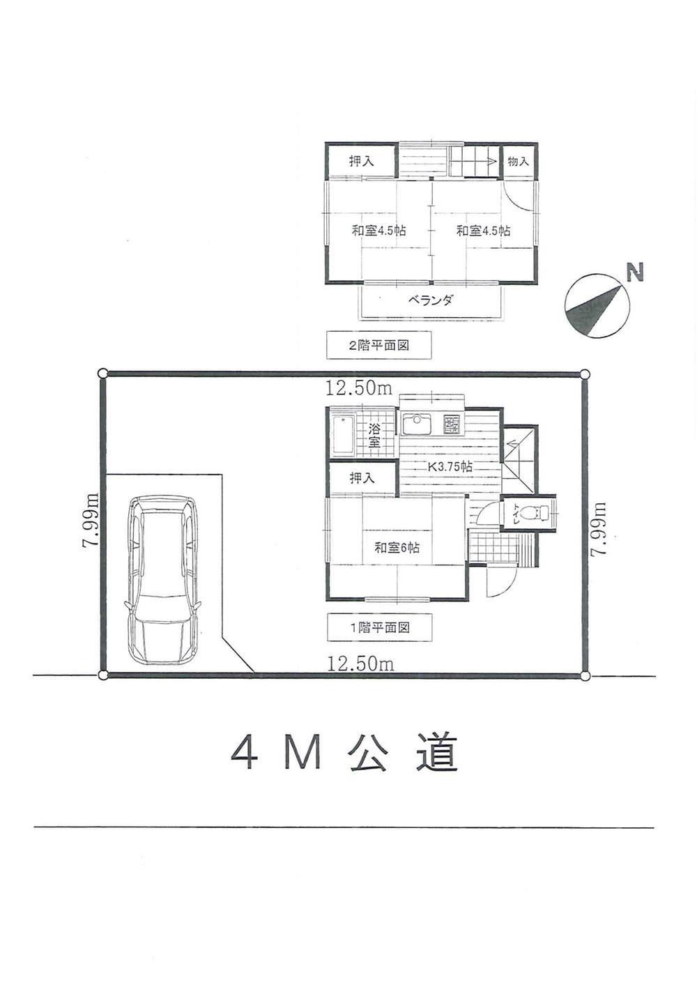 Floor plan. 5 million yen, 3K, Land area 99.87 sq m , Building area 45.81 sq m