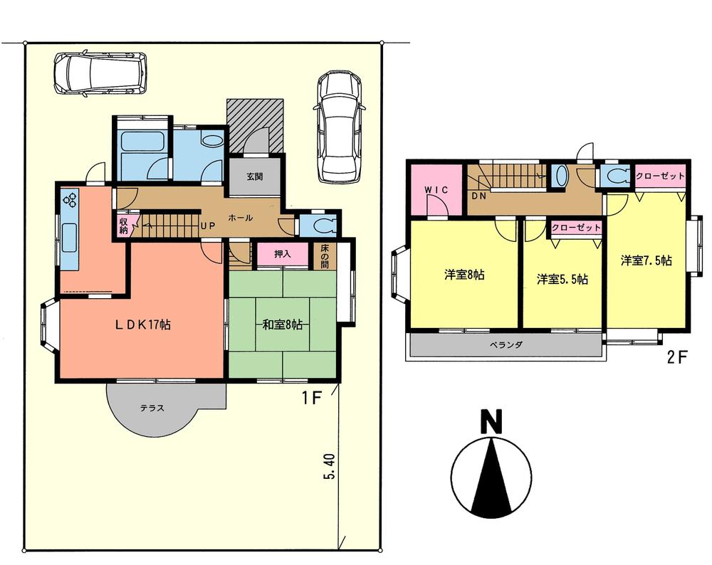 Floor plan. 16.8 million yen, 4LDK, Land area 192.05 sq m , Building area 114.27 sq m