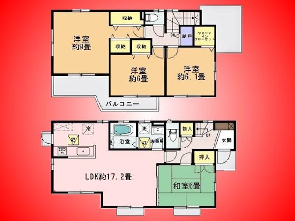 Floor plan. 25,900,000 yen, 4LDK, Land area 302.06 sq m , Building area 108.06 sq m