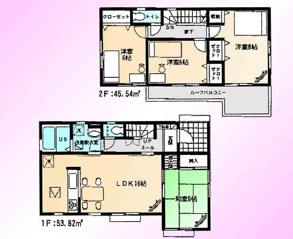 Floor plan. 19,800,000 yen, 4LDK, Land area 180 sq m , Building area 99.36 sq m