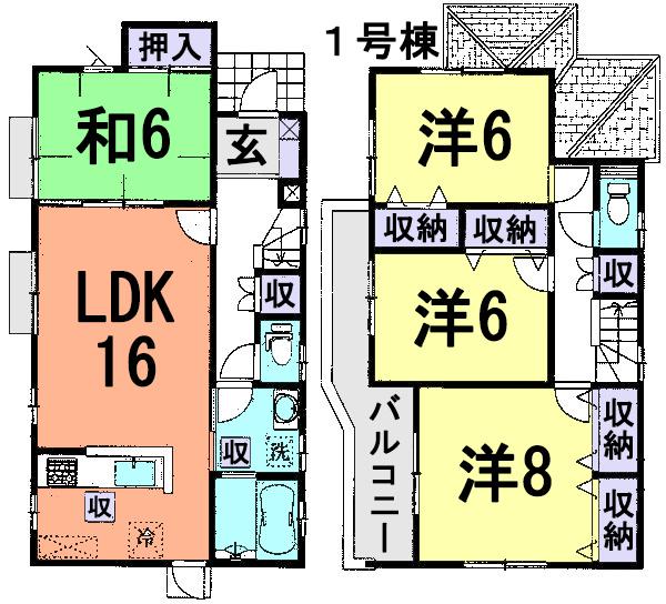 Floor plan. (1 Building), Price 23.8 million yen, 4LDK, Land area 300.32 sq m , Building area 102.67 sq m