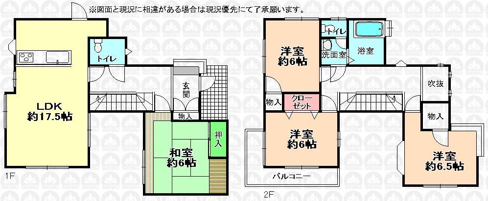 Floor plan. 22,800,000 yen, 4LDK, Land area 146.73 sq m , Building area 115.11 sq m
