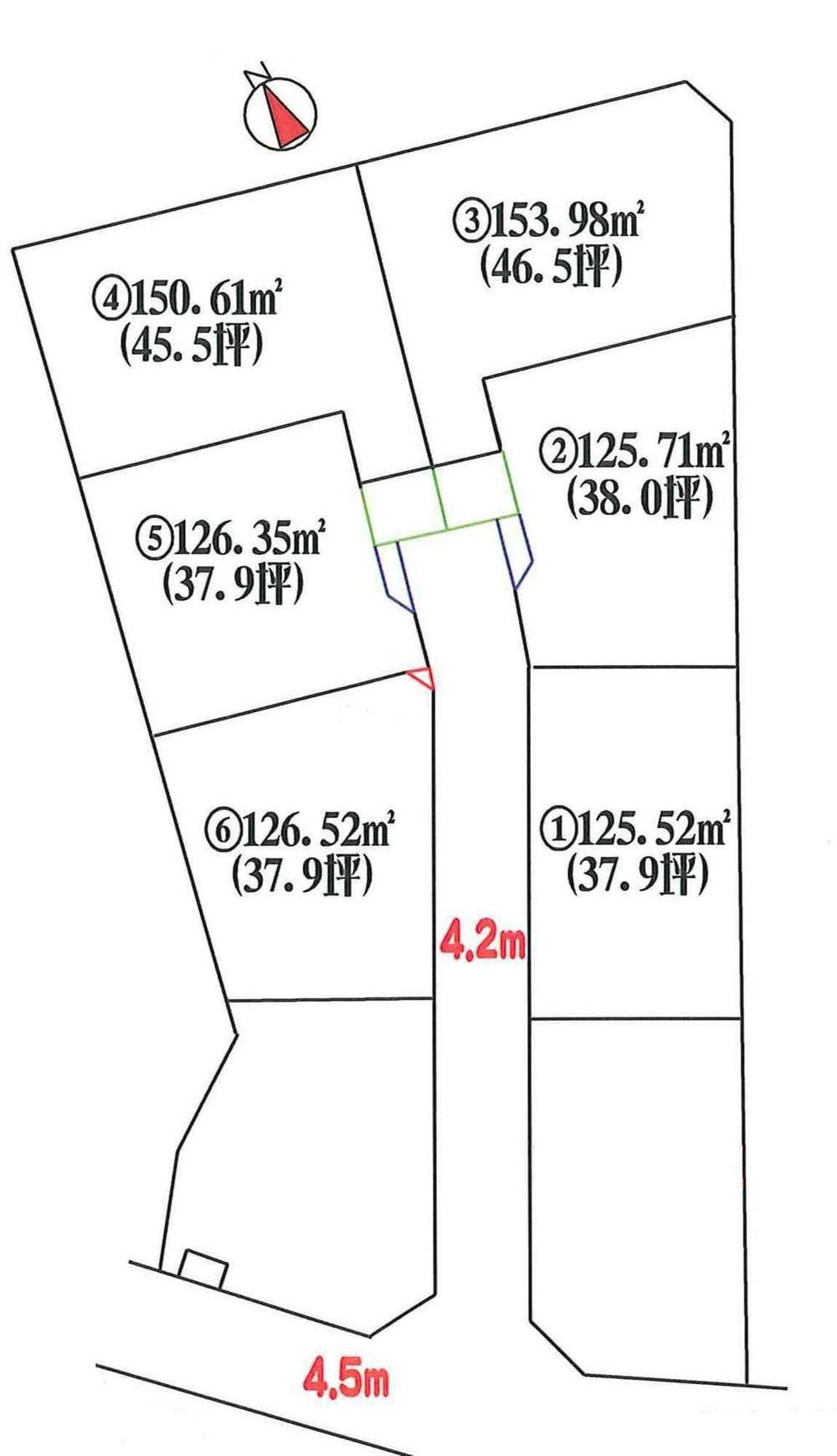 Compartment figure. Land price 10.9 million yen, Land area 126.52 sq m