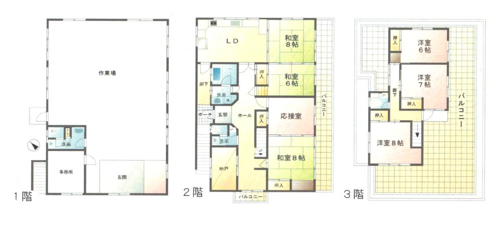 Floor plan. 29,900,000 yen, 7LDK, Land area 329.46 sq m , Building area 327.37 sq m floor plan