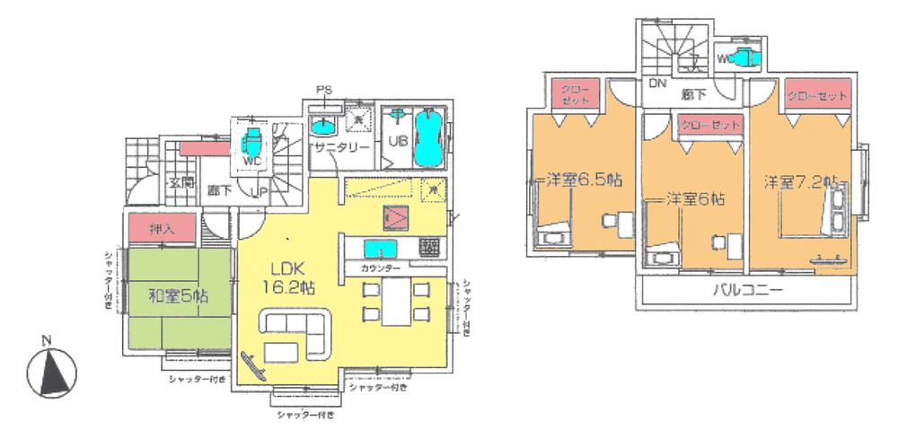 Floor plan. 29,800,000 yen, 4LDK, Land area 118.93 sq m , Building area 93.98 sq m floor plan