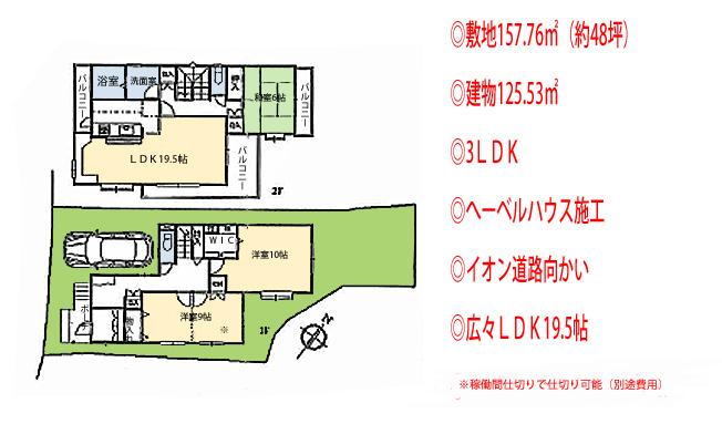 Floor plan. 25,800,000 yen, 3LDK, Land area 157.76 sq m , Renovation scheduled to be completed in the building area 125.53 sq m March 25 December. Preview Allowed, Please feel free to contact us.