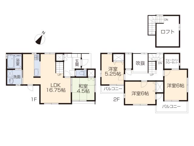 Floor plan. 32,500,000 yen, 4LDK + S (storeroom), Land area 136.81 sq m , Building area 95.43 sq m